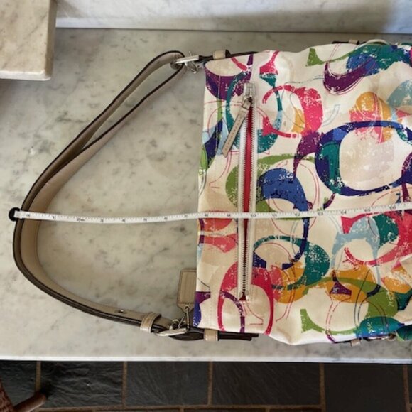 COACH Stamped Signature C Duffle Hobo Crossbody Shoulder Bag 31183E - Picture 16 of 17